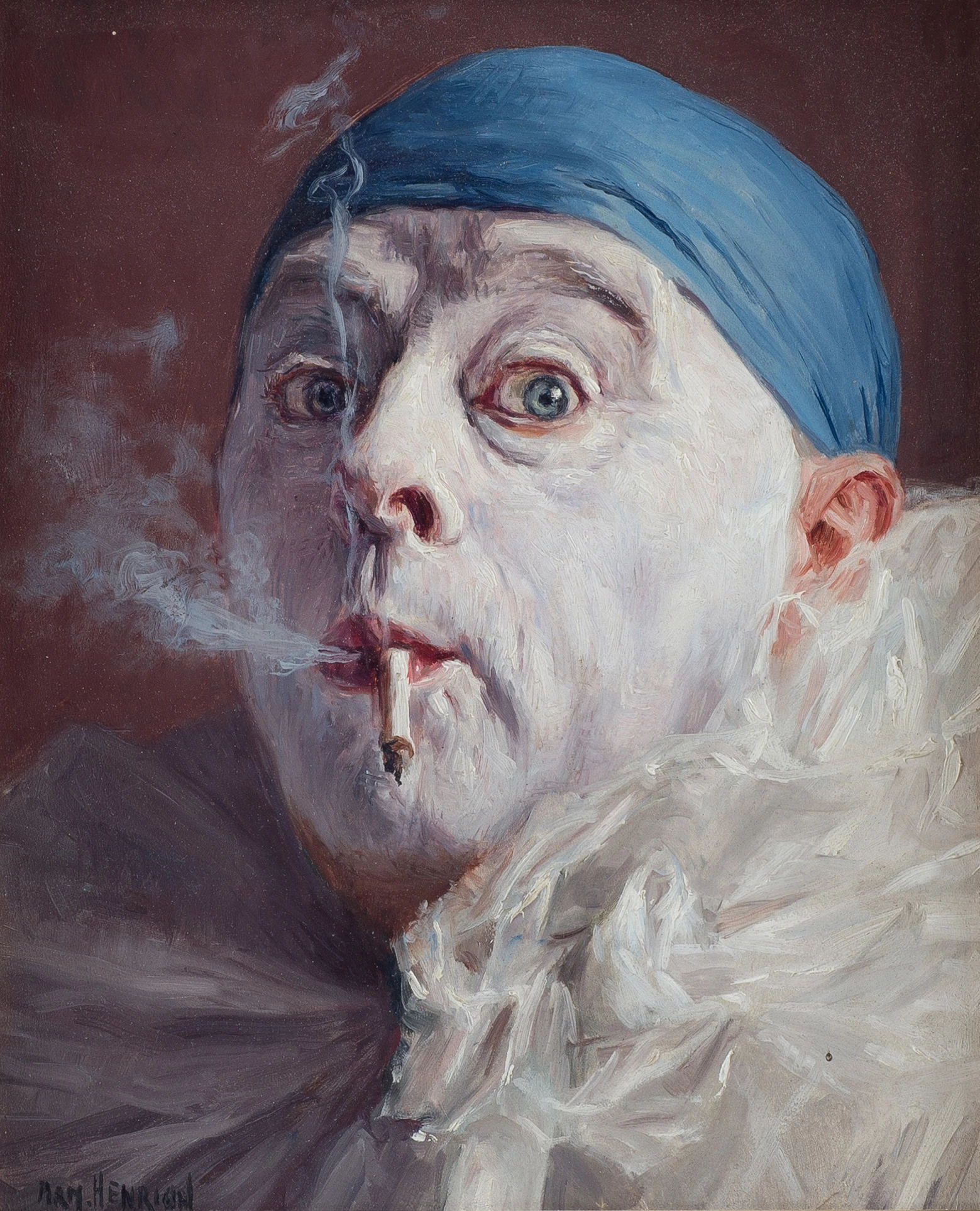 Self Portrait with Blue Cap, Armand Henrion
