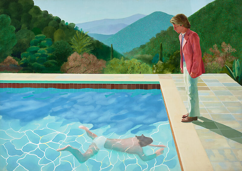Portrait of an Artist (Pool with Two Figures) scale comparison