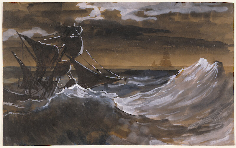 Sailboat on a Raging Sea, Théodore Géricault