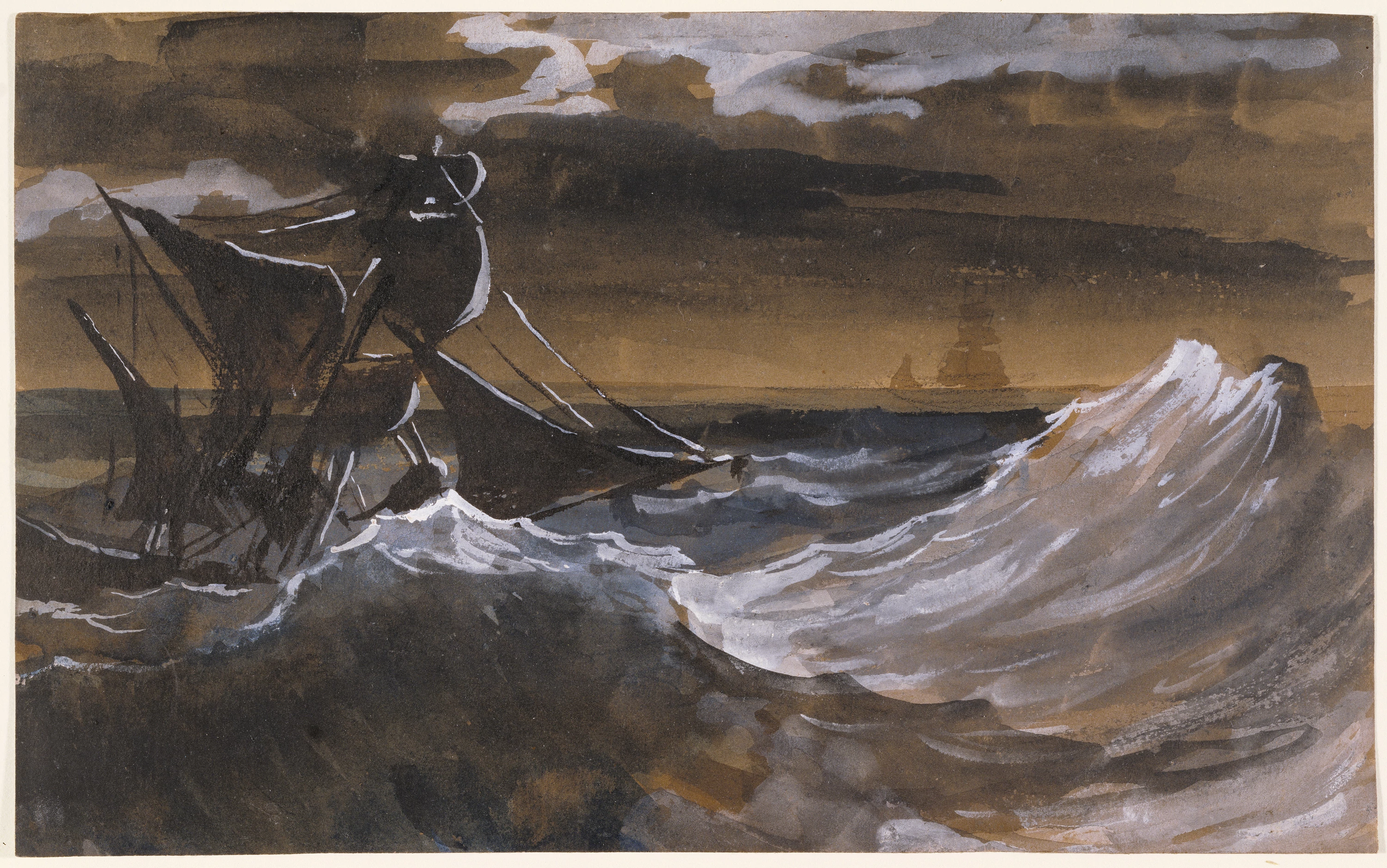 Sailboat on a Raging Sea, Théodore Géricault