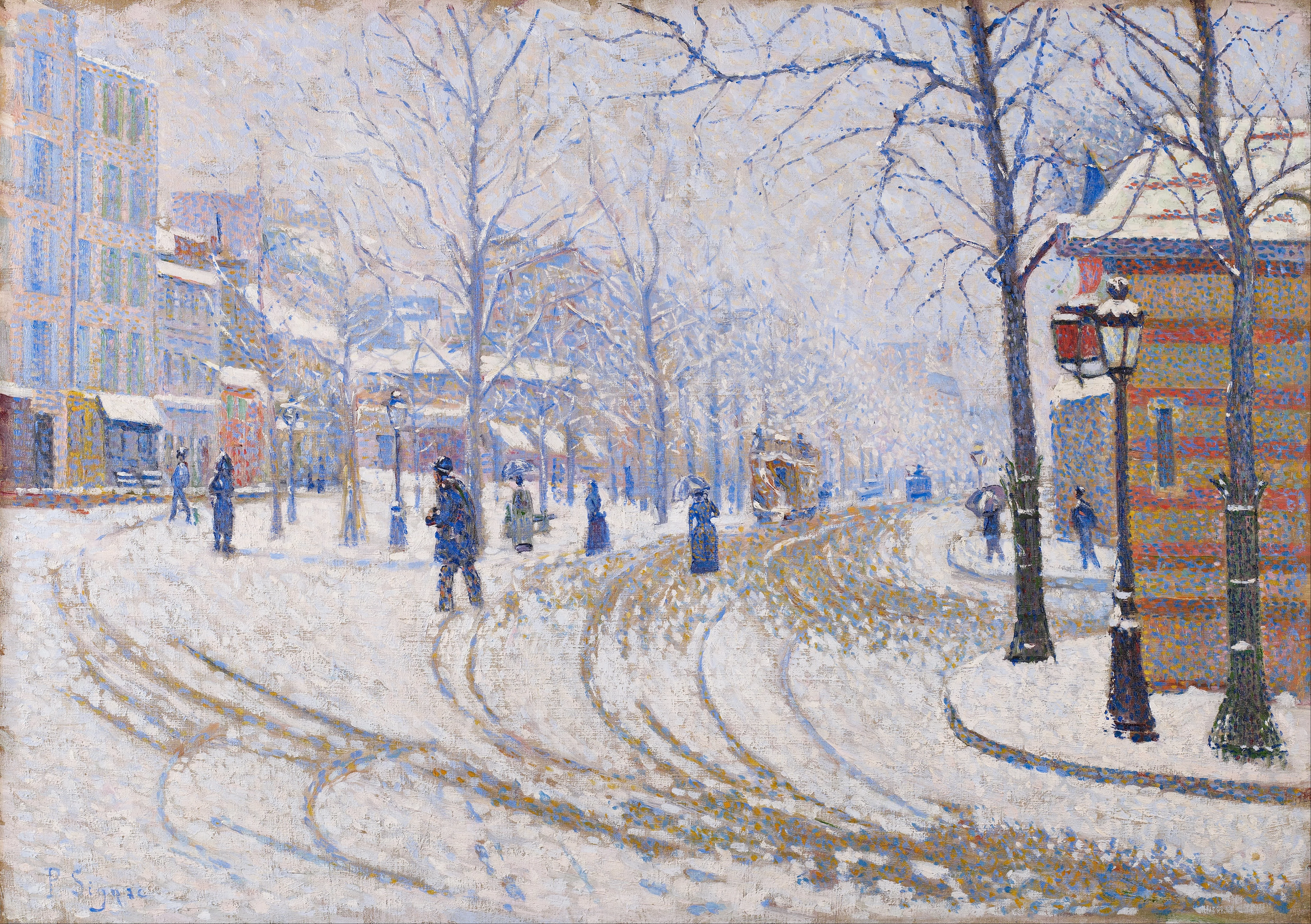 Snow, Boulevard de Clichy, Paris, Paul Signac