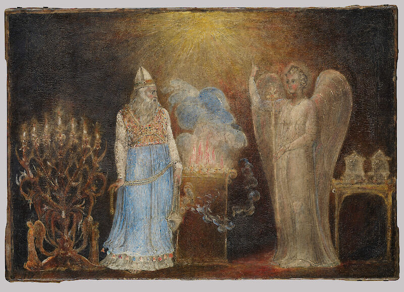 The Angel Appearing to Zacharias scale comparison