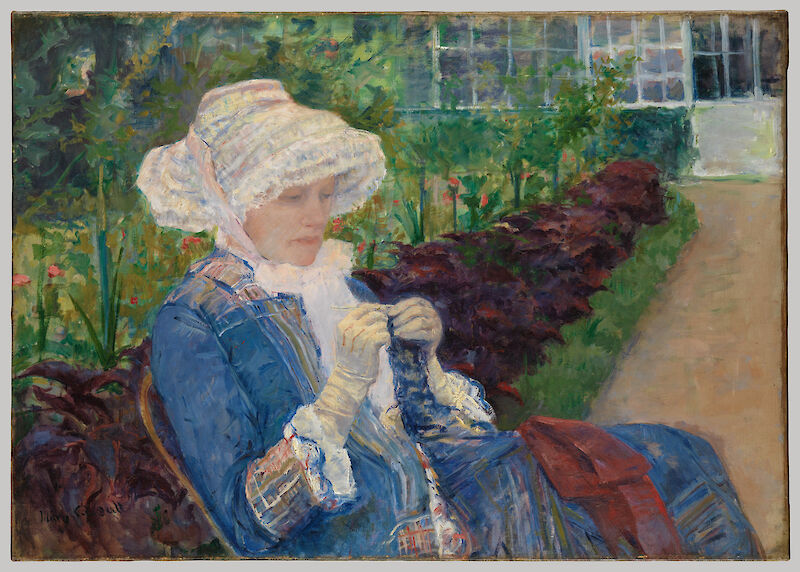Lydia Crocheting in the Garden at Marly, Mary Cassatt