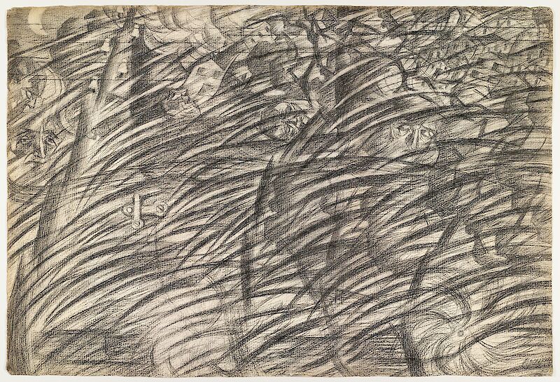 Sketch for States of Mind: Those Who Go, Umberto Boccioni