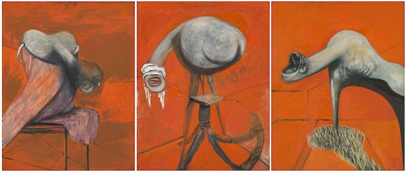 Three Studies for Figures at the Base of a Crucifixion, Francis Bacon