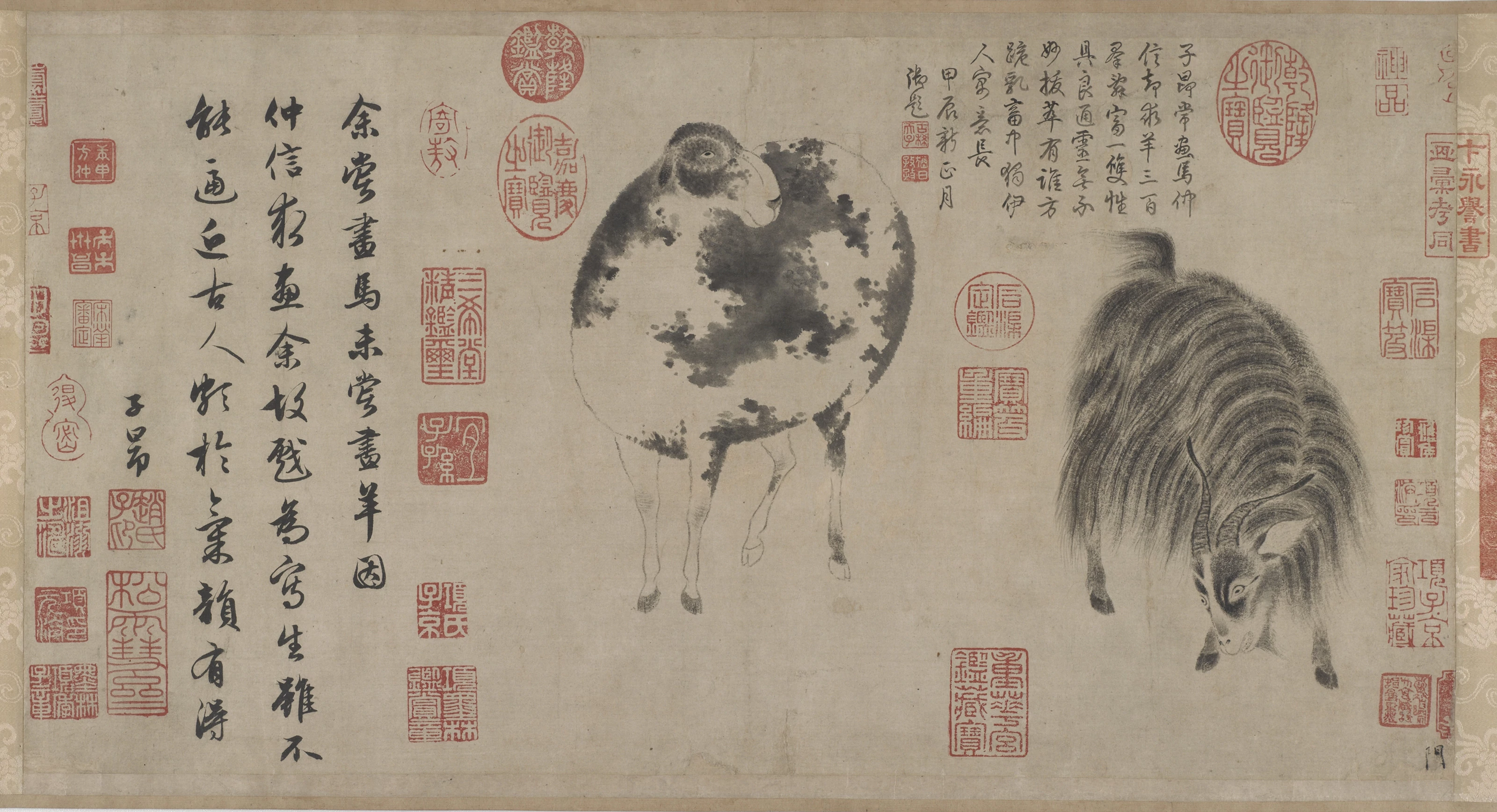 A Sheep and Goat, Zhao Mengfu