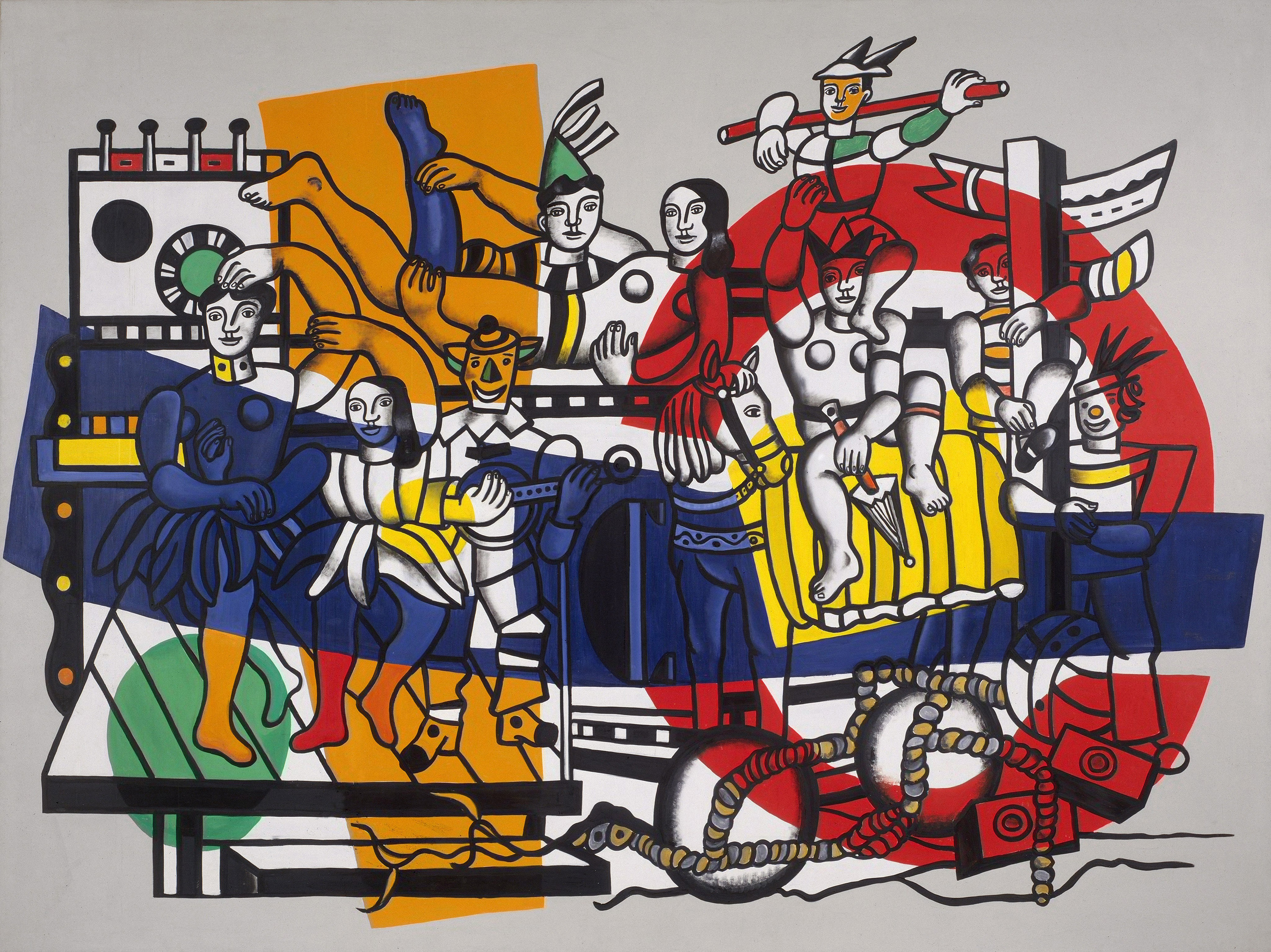 The Dim Feet of White-maned Desire　少女と馬 The Great Parade (definitive state) by Fernand Henri Léger