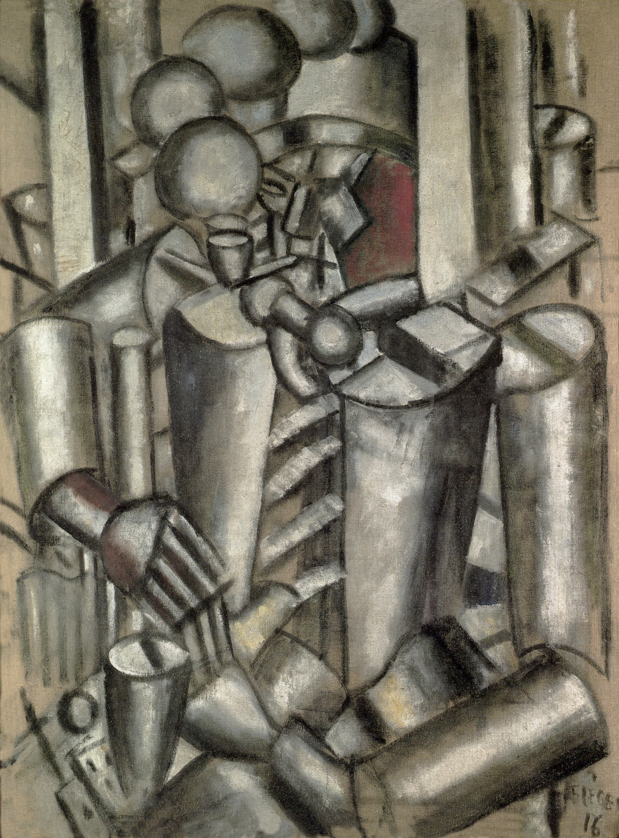Soldier with a pipe, Fernand Henri Léger