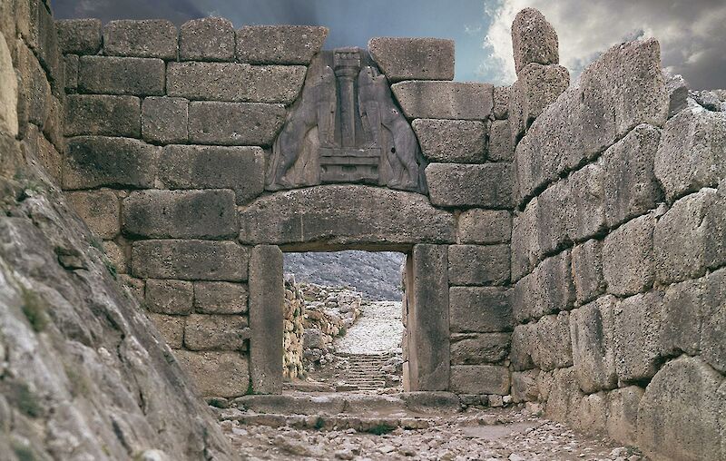 The Lion Gate in Mycenae, Aegean Civilizations