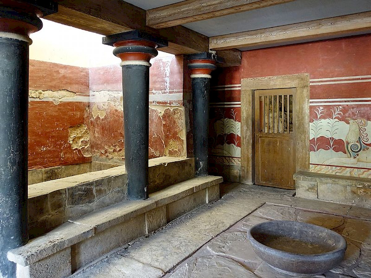 Throne Room at Knossos, Aegean Civilizations Obelisk Art History