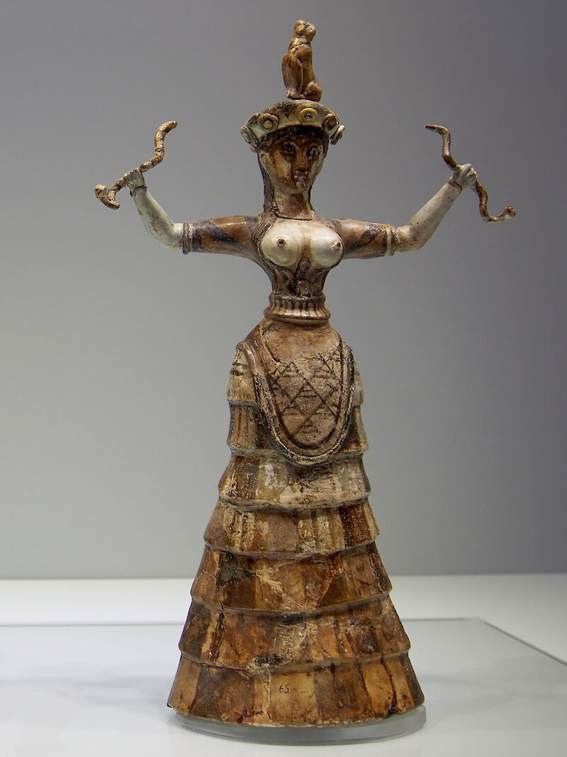 Minoan Snake Goddess or Priestess, Aegean Civilizations