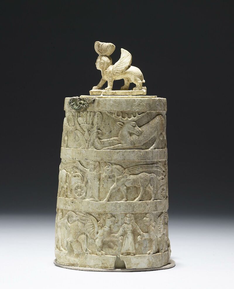 Pyxis and Lid with Sphinx-Shaped Handle, The Etruscans