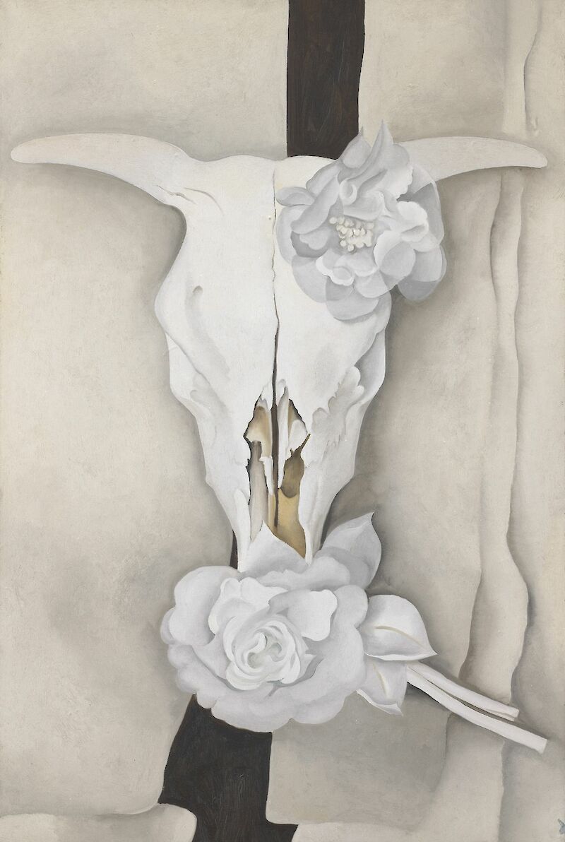 Cow's Skull with Calico Roses scale comparison
