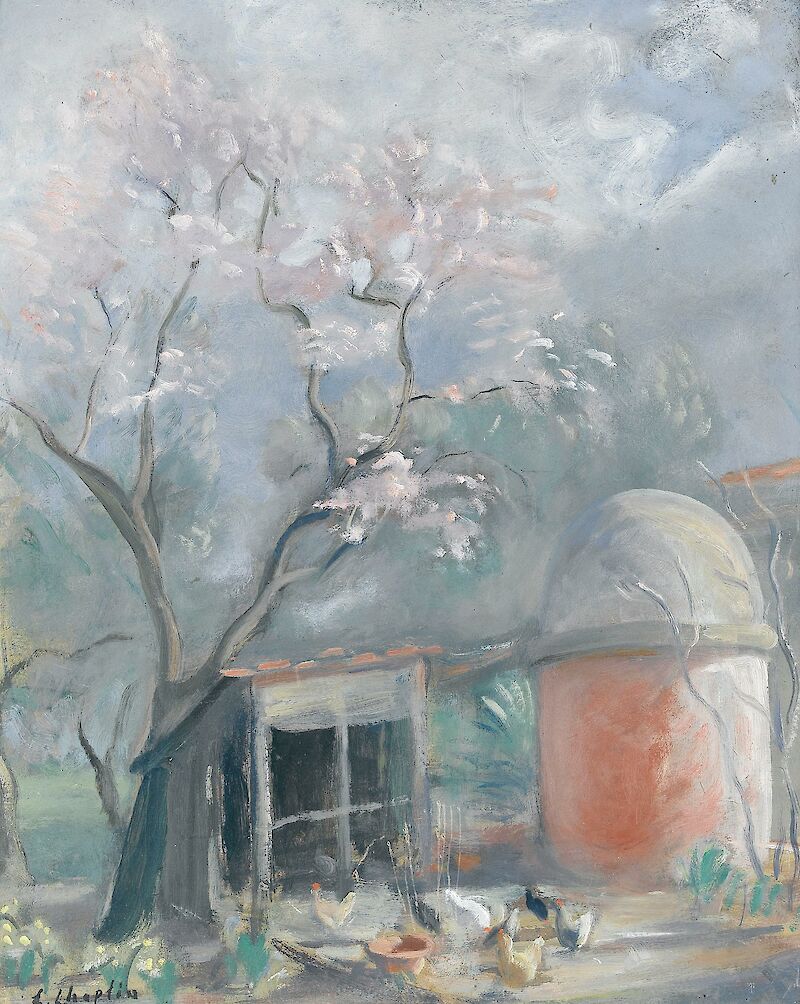 Chicken Coop under Blossoming Cherry Tree, Élisabeth Chaplin