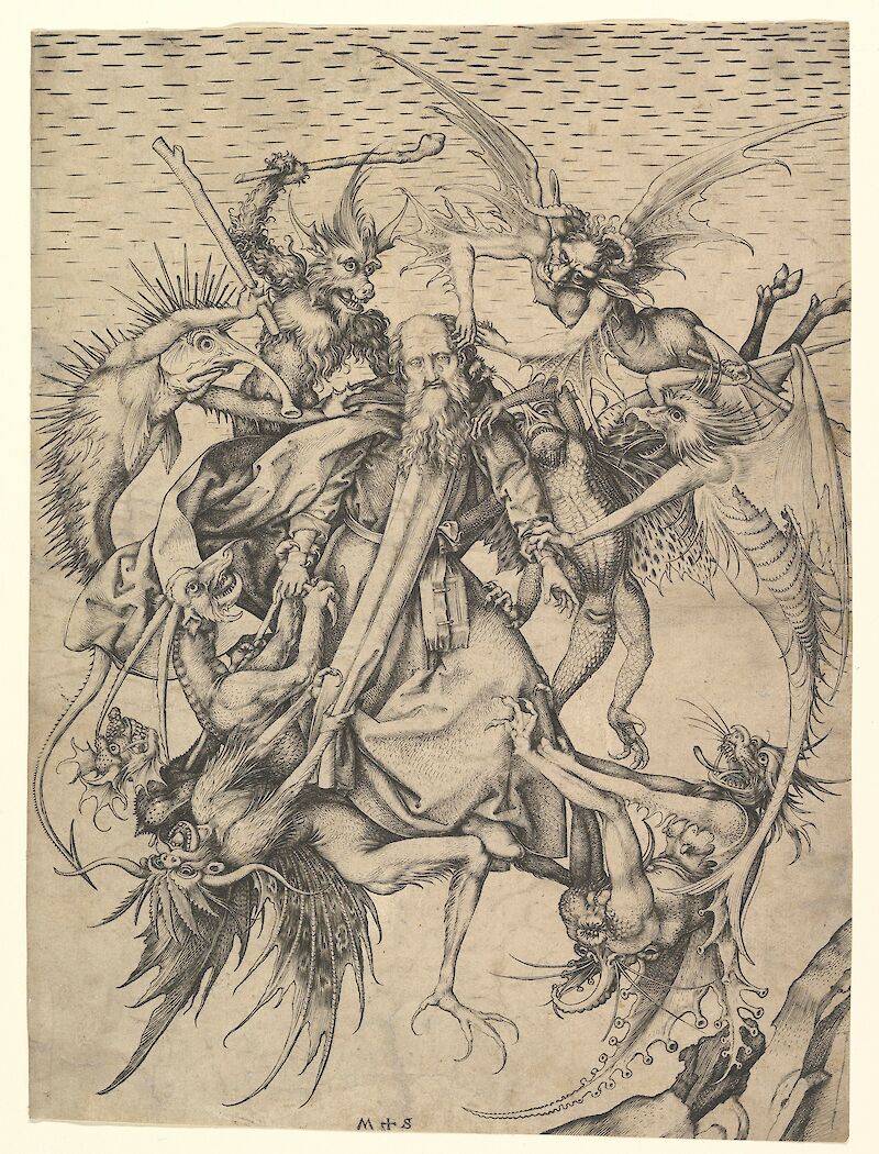 Saint Anthony Tormented by Demons, Martin Schongauer