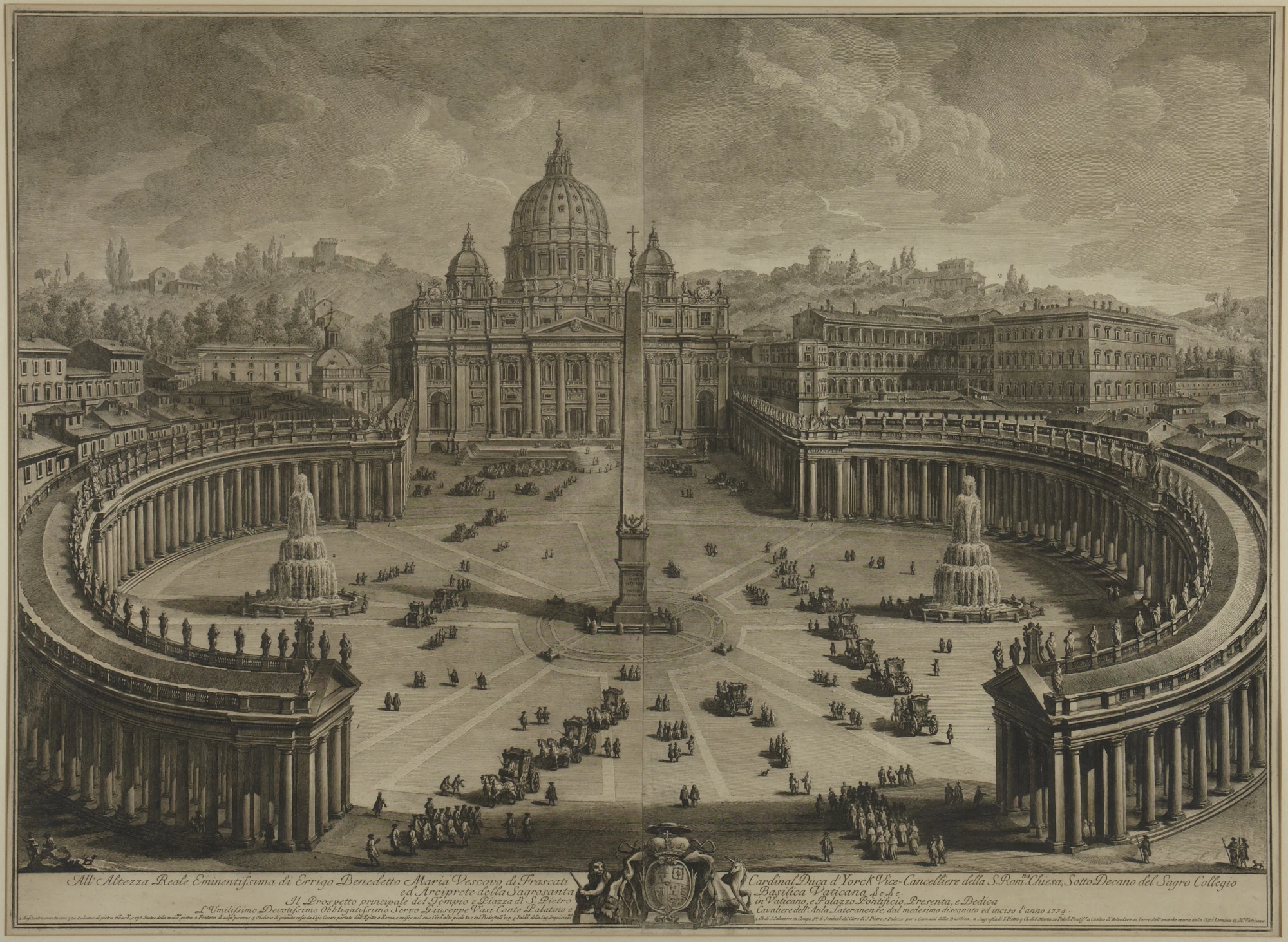 View of St. Peter's and the Piazza, Giovanni Battista Piranesi