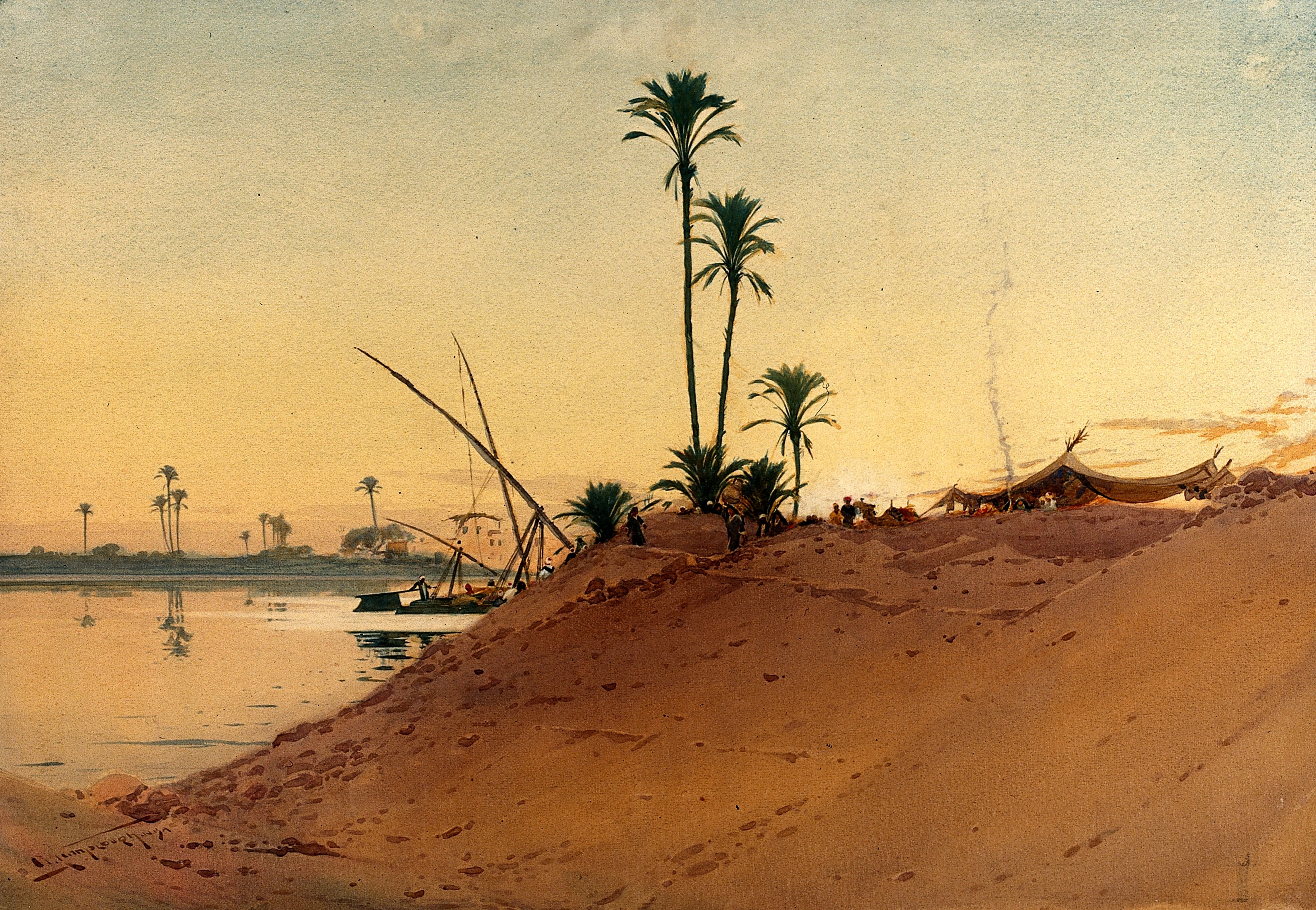 Egypt: banks of the Nile, Augustus Osborne Lamplough