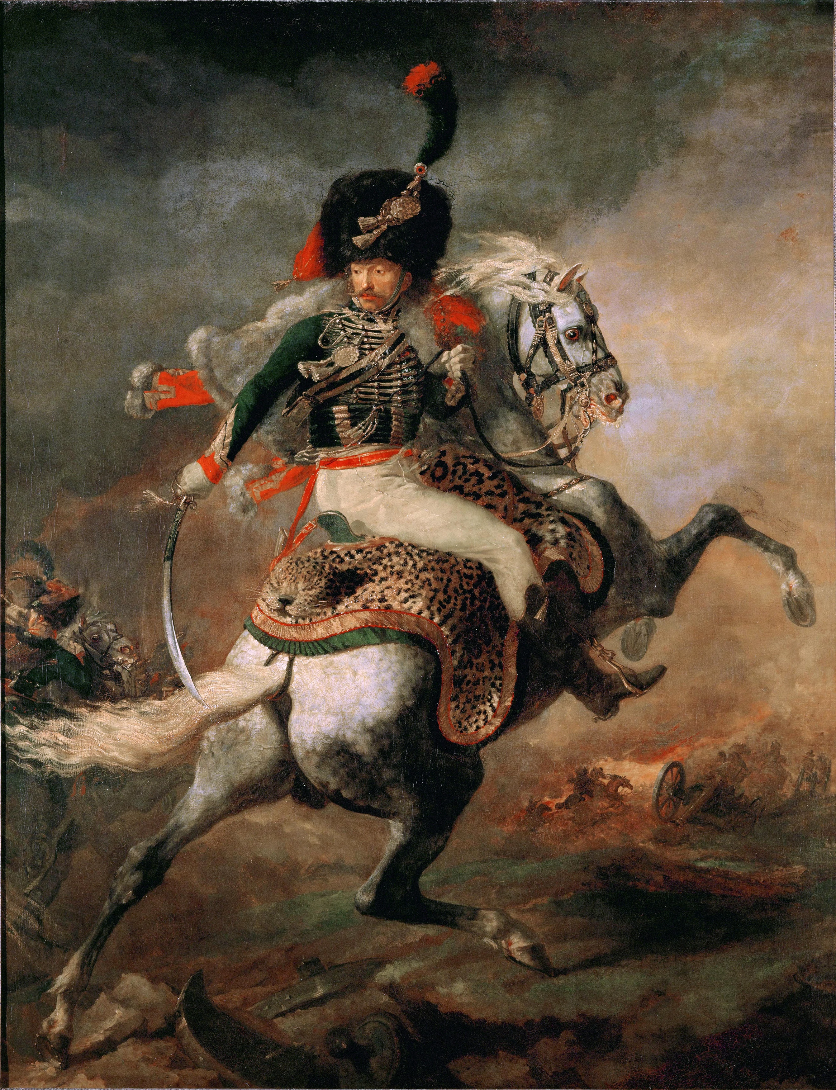 An Officer of the Imperial Horse Guards Charging, Théodore Géricault