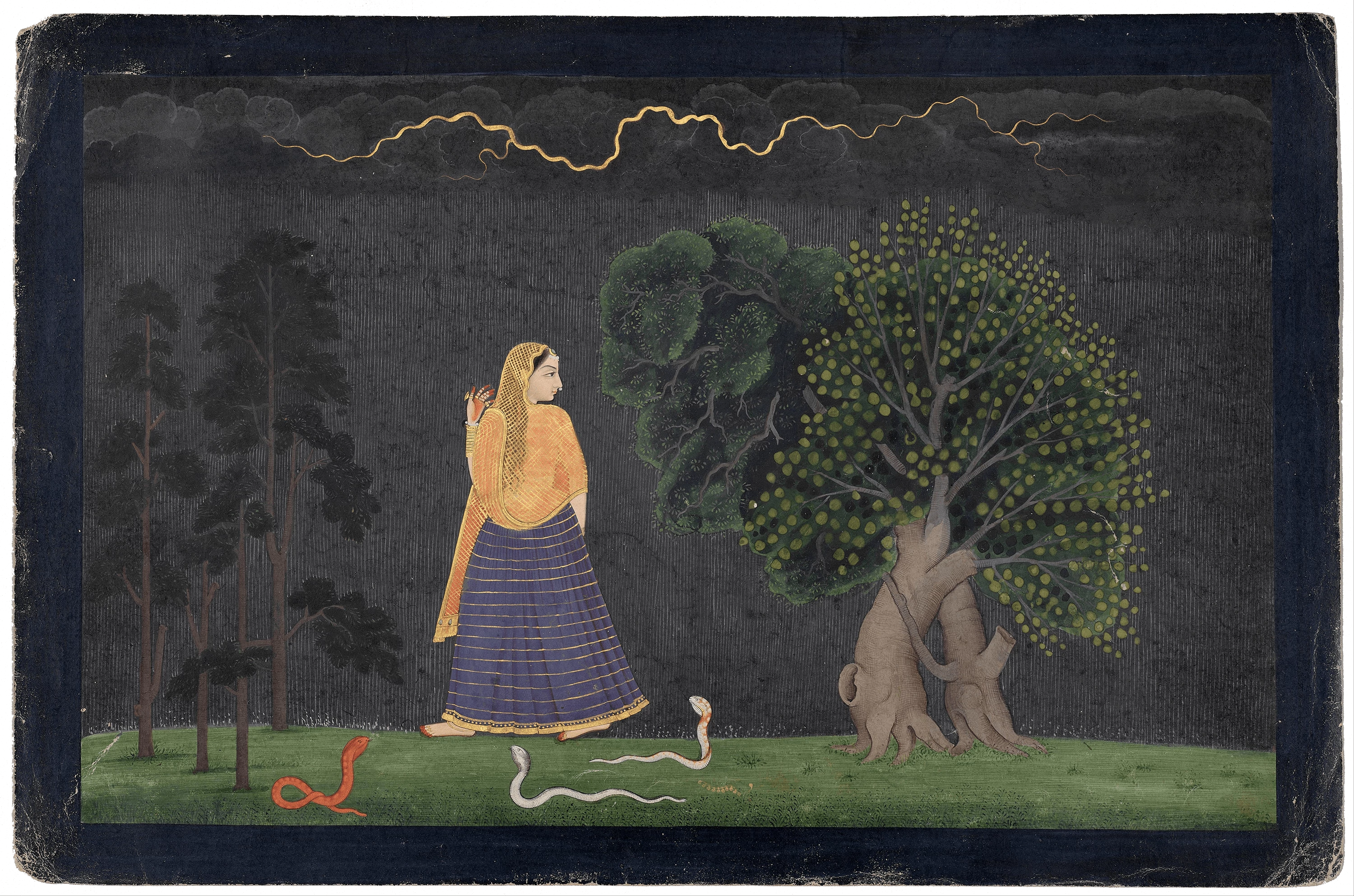 Heroine Rushing to Her Lover (Abhisarika Nayika), The Family of Nainsukh