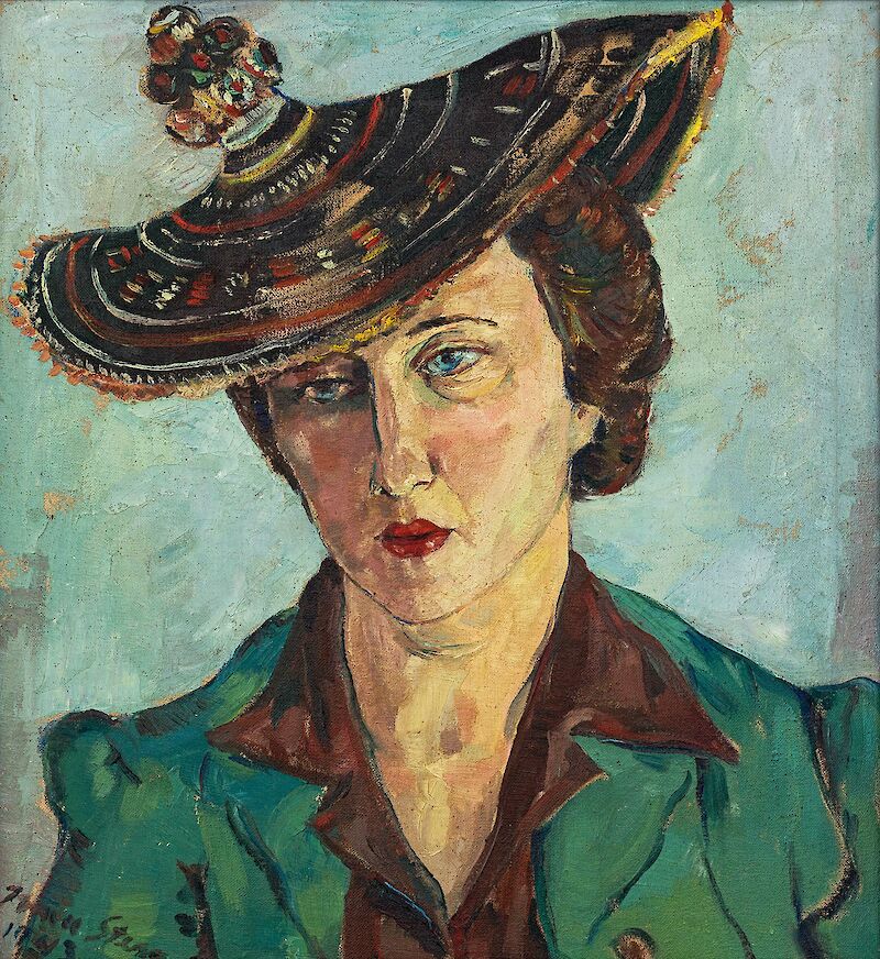 Portrait of Freda Feldman in Basuto Hat, Irma Stern