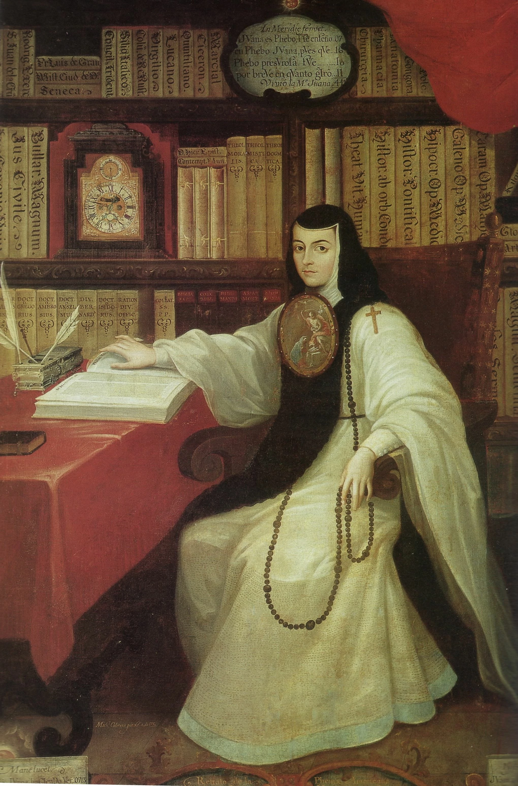 Portrait of Sor Juana Inés de la Cruz, Miguel Cabrera