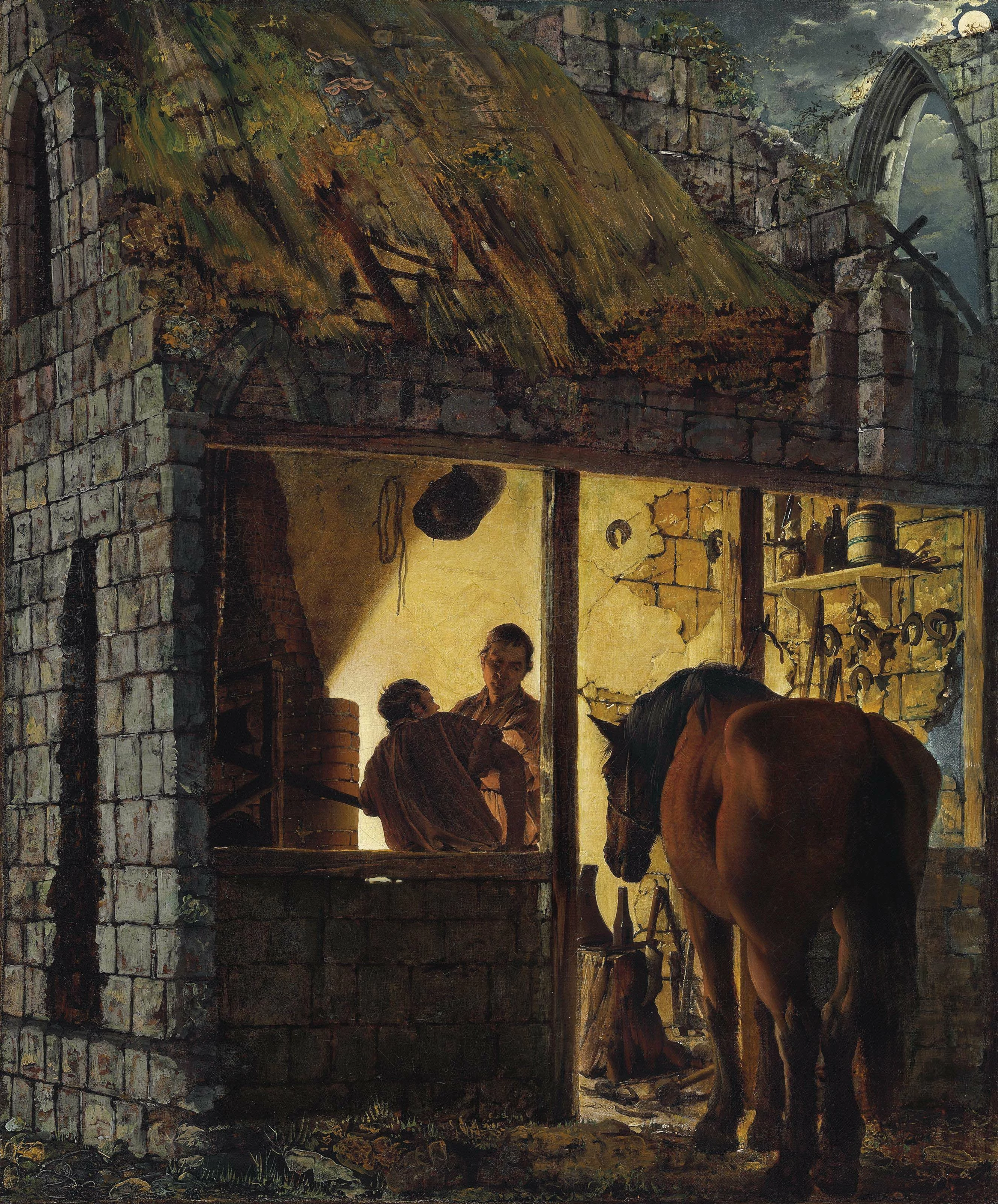 A Blacksmith's Shop, Joseph Wright of Derby
