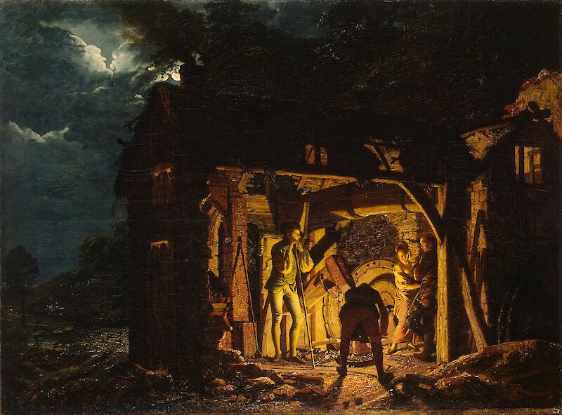 Iron Forge Viewed from Without, Joseph Wright of Derby