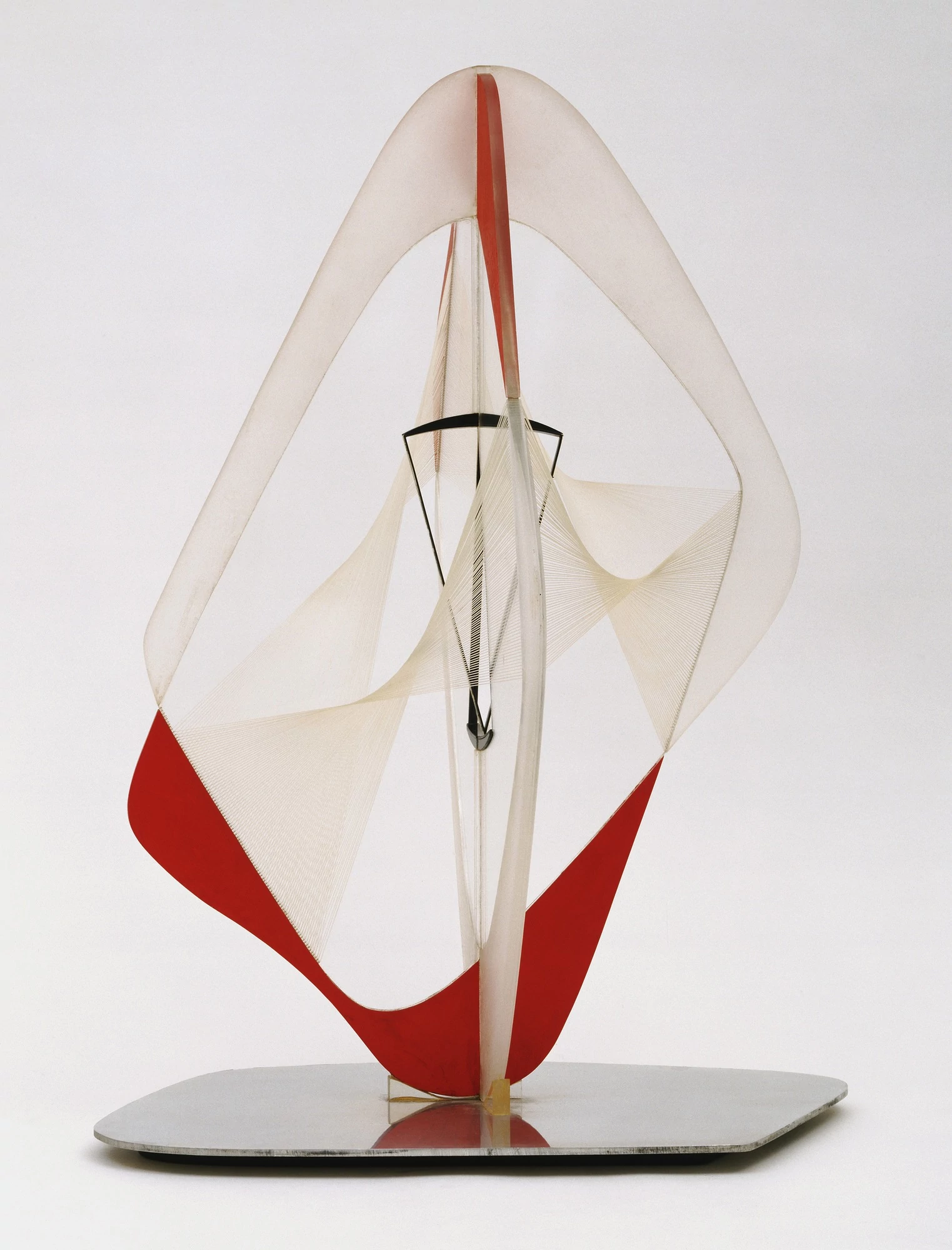 Linear Construction in Space no. 3, with Red, Naum Gabo