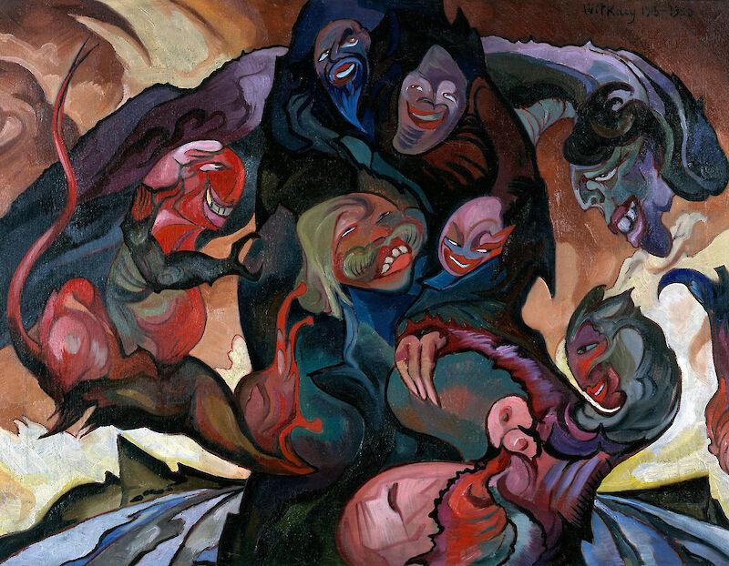Fantastic composition (Vision with masks), Stanisław Ignacy Witkiewicz