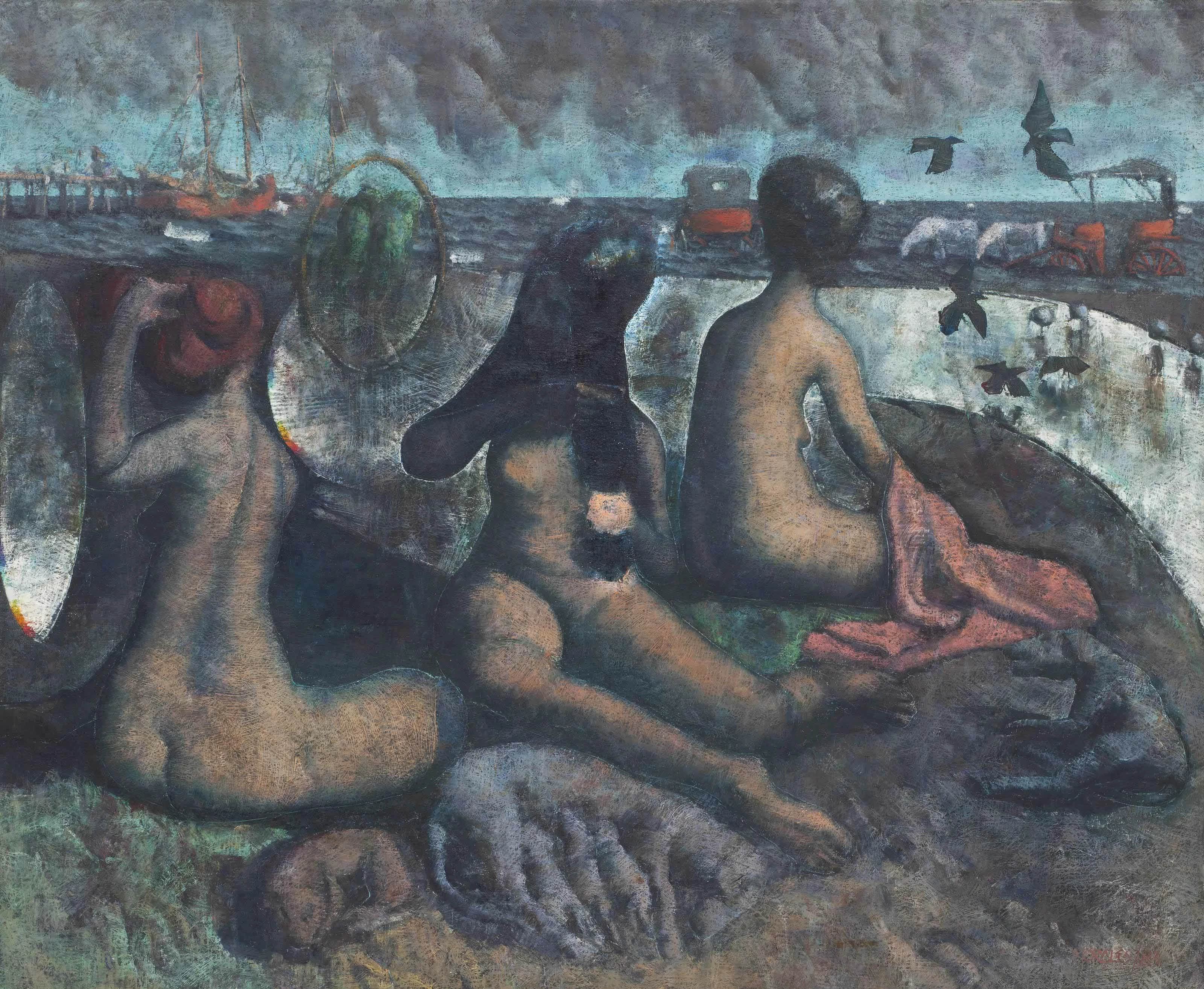 Three Women at the Beach, Armando Morales