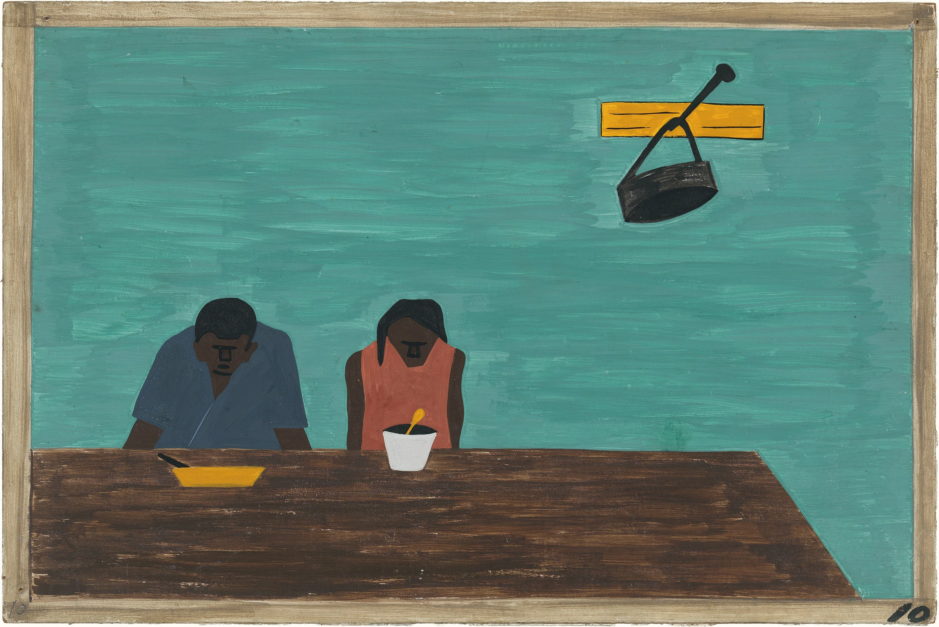 Migration Series No.10: They were very poor, Jacob Lawrence