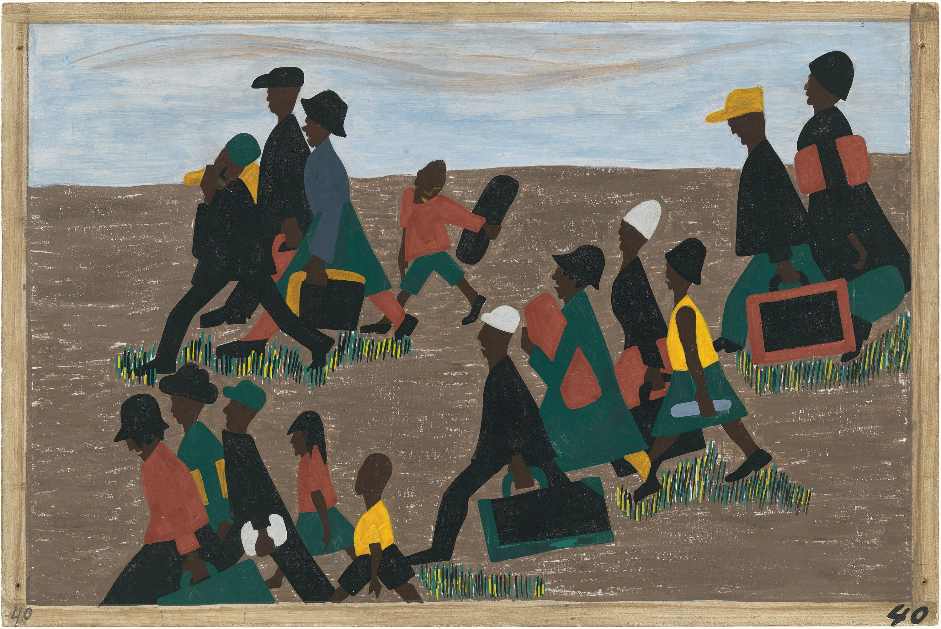 Migration Series No.40: The migrants arrived in great numbers, Jacob Lawrence