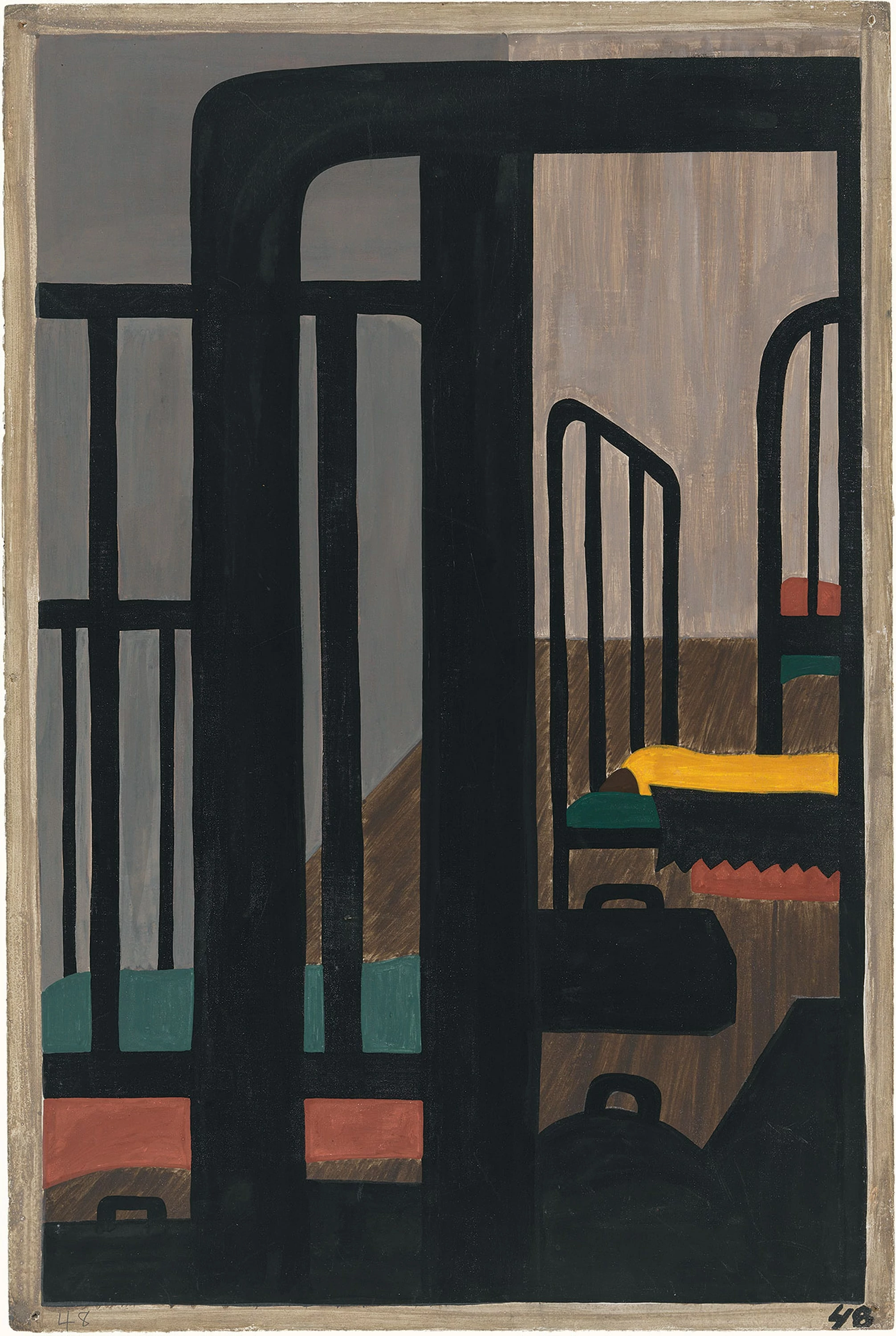 Migration Series No.48: Housing was a serious problem, Jacob Lawrence