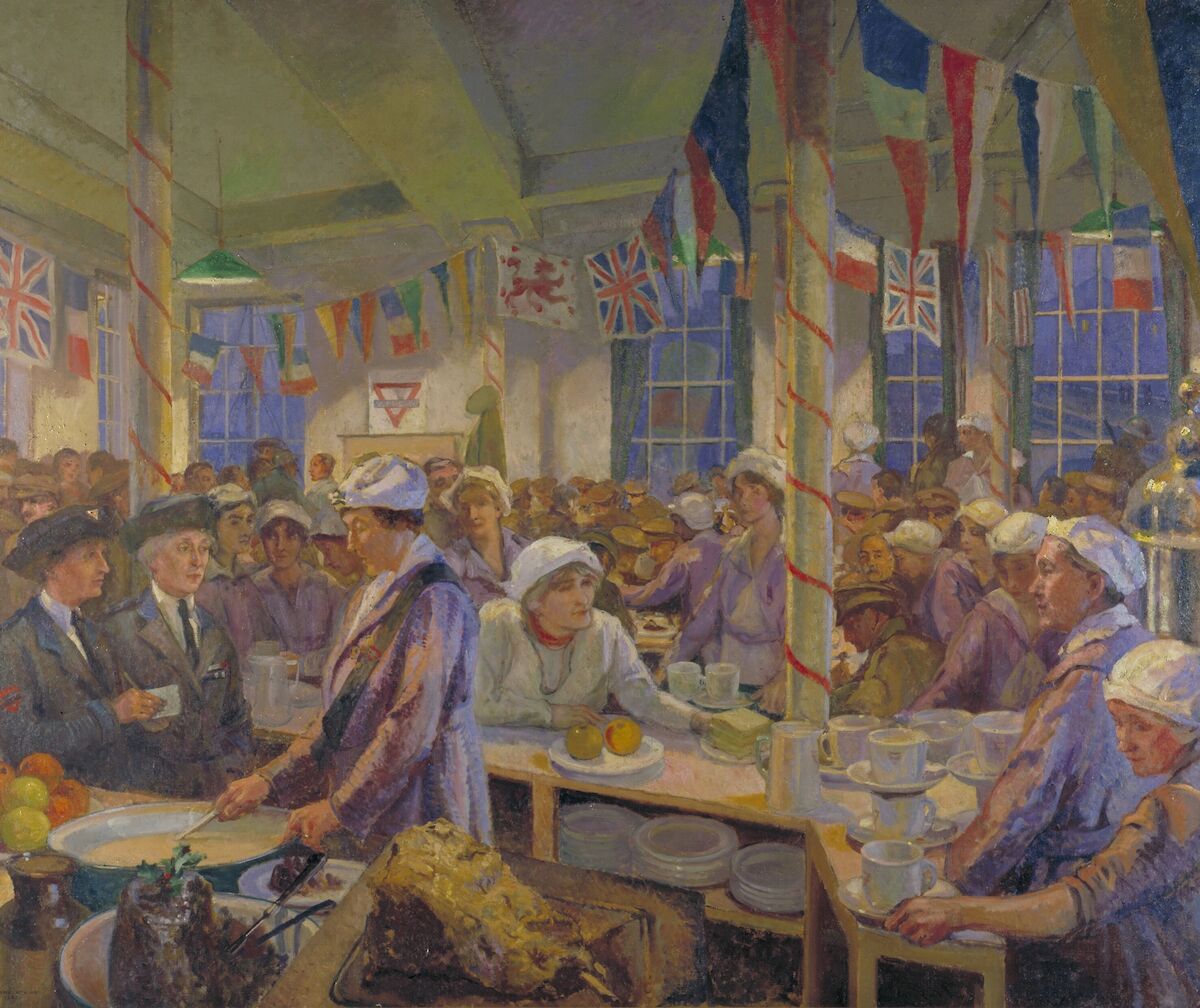 Christmas Day in the London Bridge YMCA Canteen by Clare Atwood