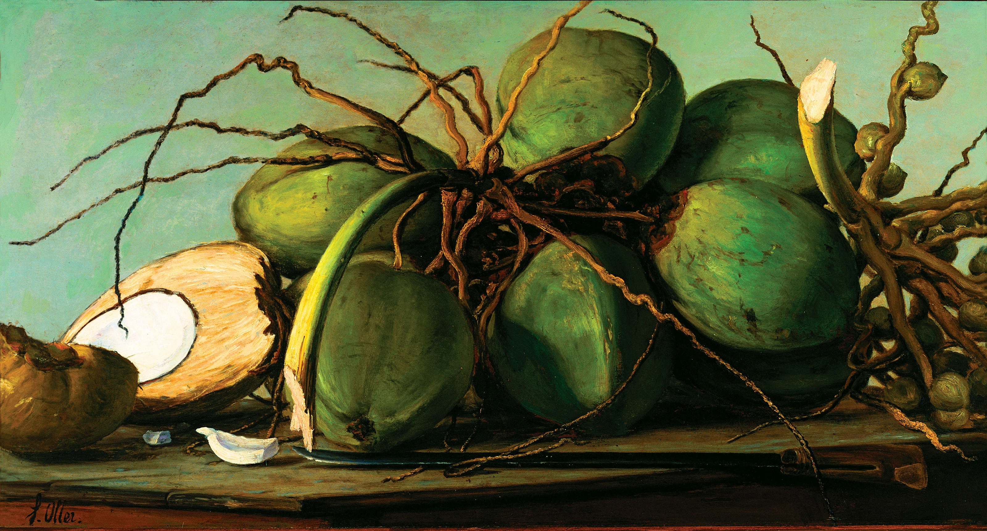 Still Life with Coconuts, Francisco Oller