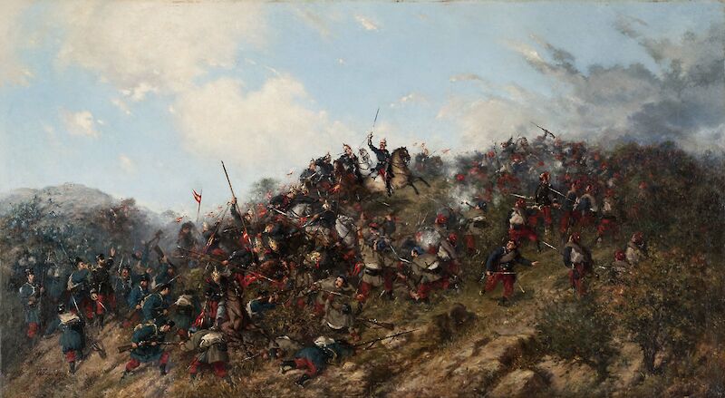 The Battle of Trevino, Francisco Oller