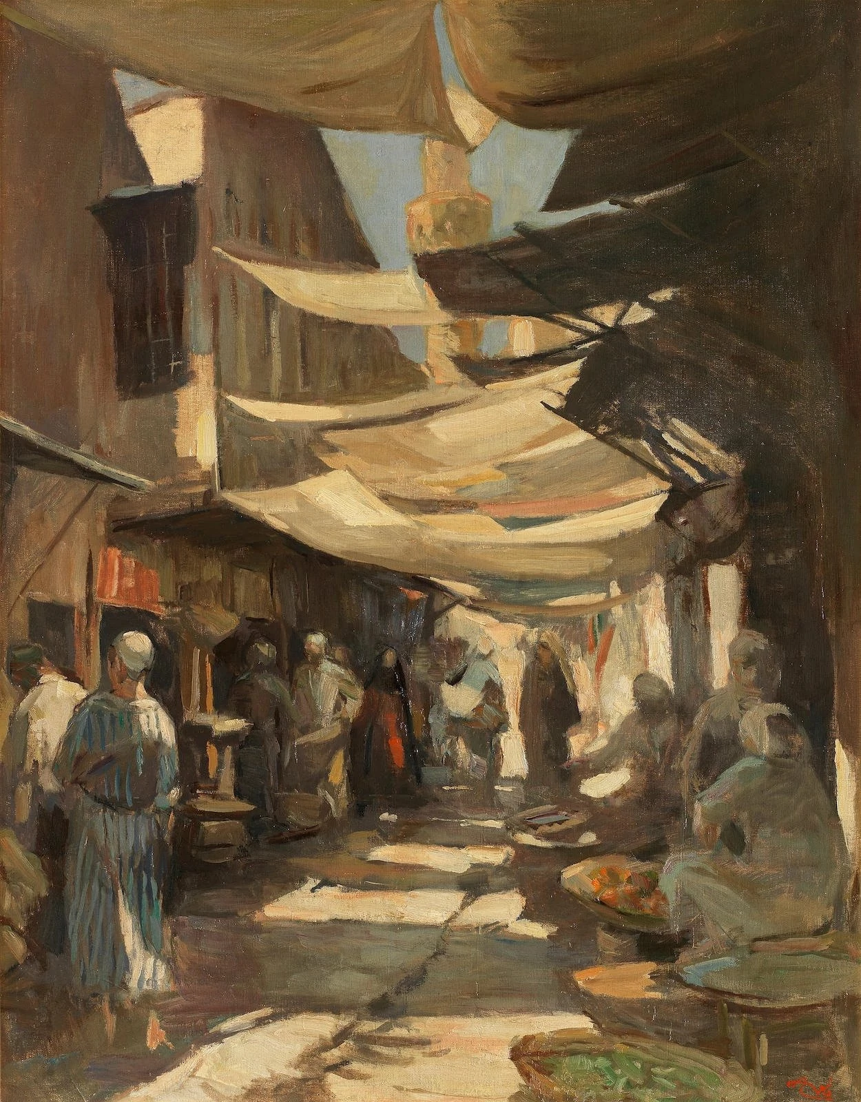 Market Scene, Faeq Hassan