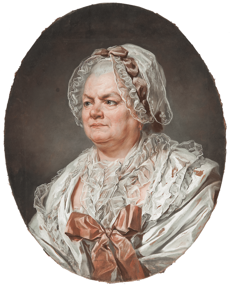 Portrait of the artist's mother, Ms. Anne Ducreux b. Béliard scale comparison