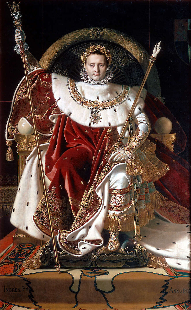 Napoleon I on his Imperial Throne scale comparison