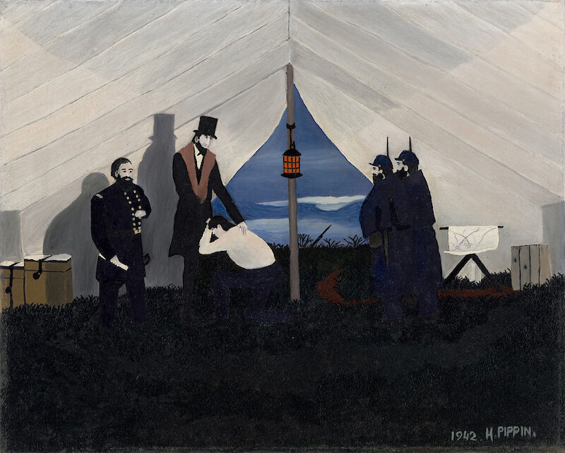 Abraham Lincoln, the Great Emancipator, Pardons the Sentry, Horace Pippin