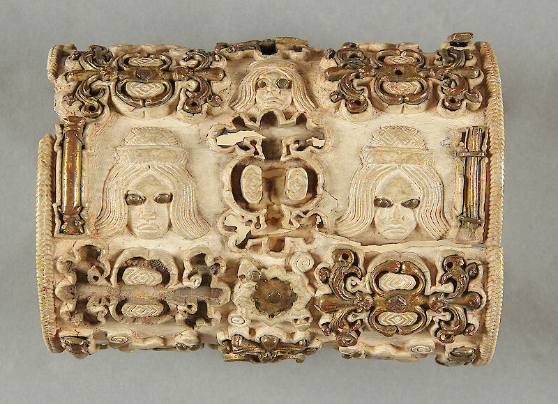 Inlaid ivory armlet, Kingdom of Benin