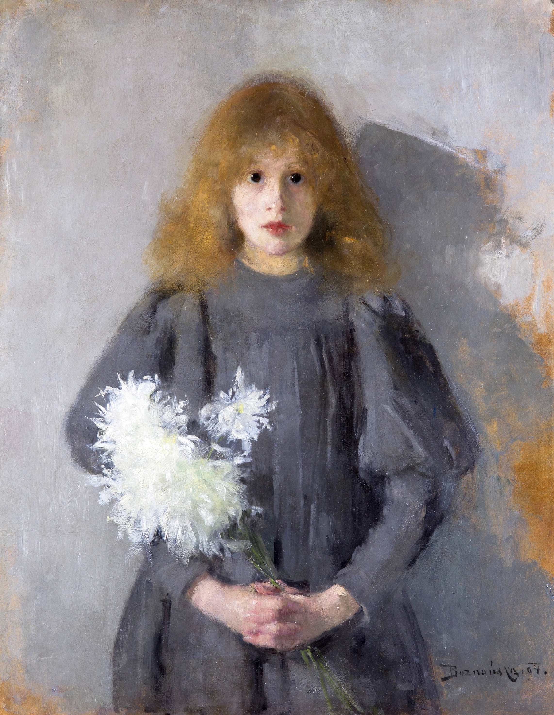 Girl with Chrysanthemums, Olga Boznańska