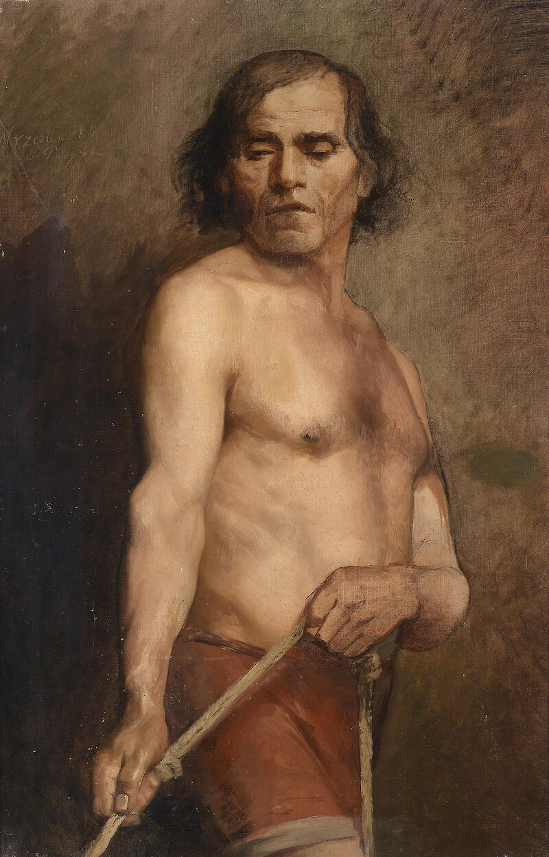 A Male Nude Standing, Anna Bilińska-Bohdanowicz