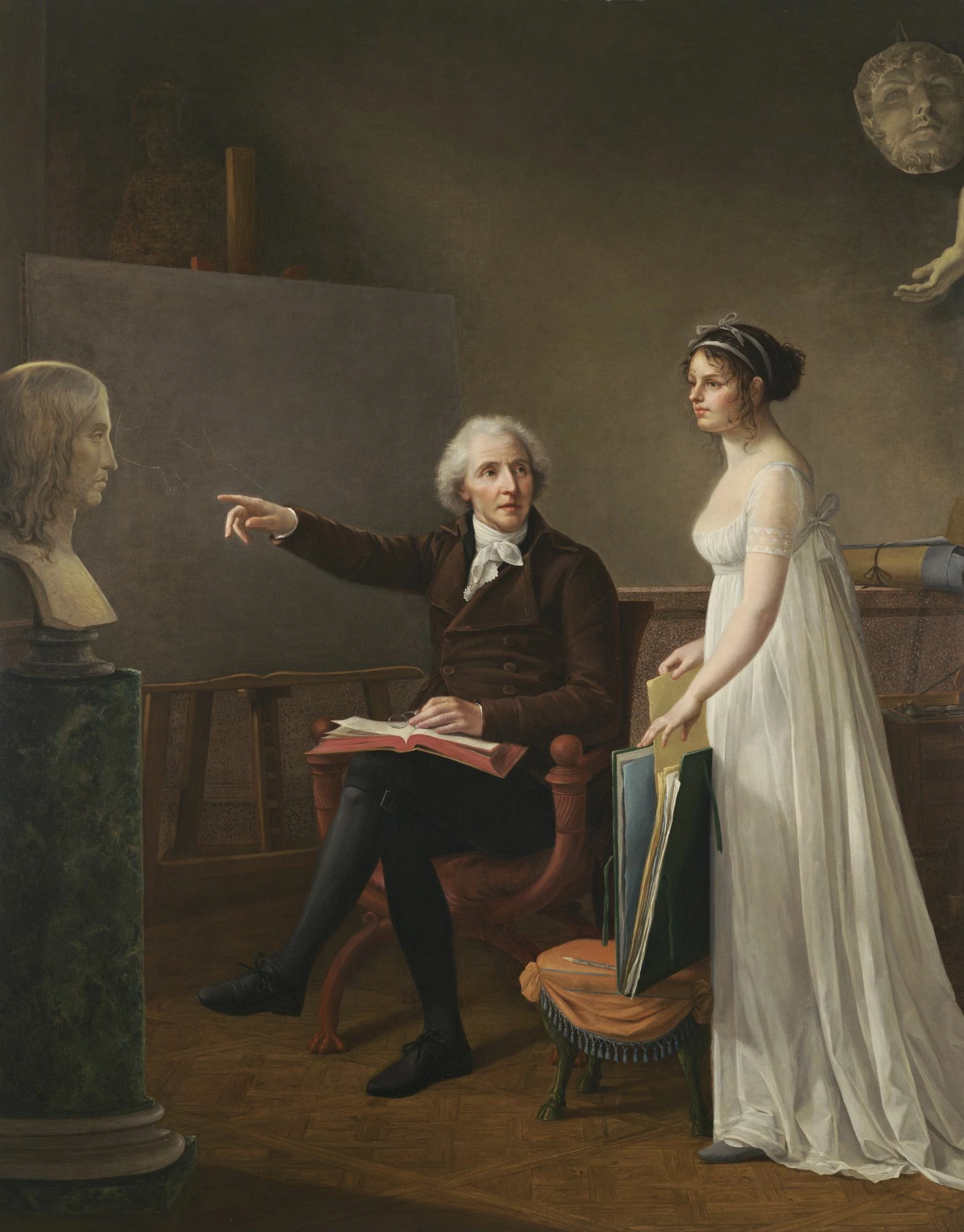 Self-Portrait with Artist's Father, Constance Mayer