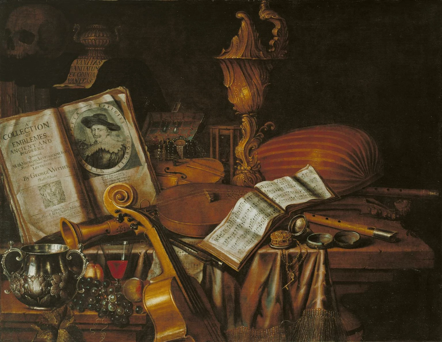 Still Life with a Volume of Wither’s ‘Emblemes’, Edwaert Collier