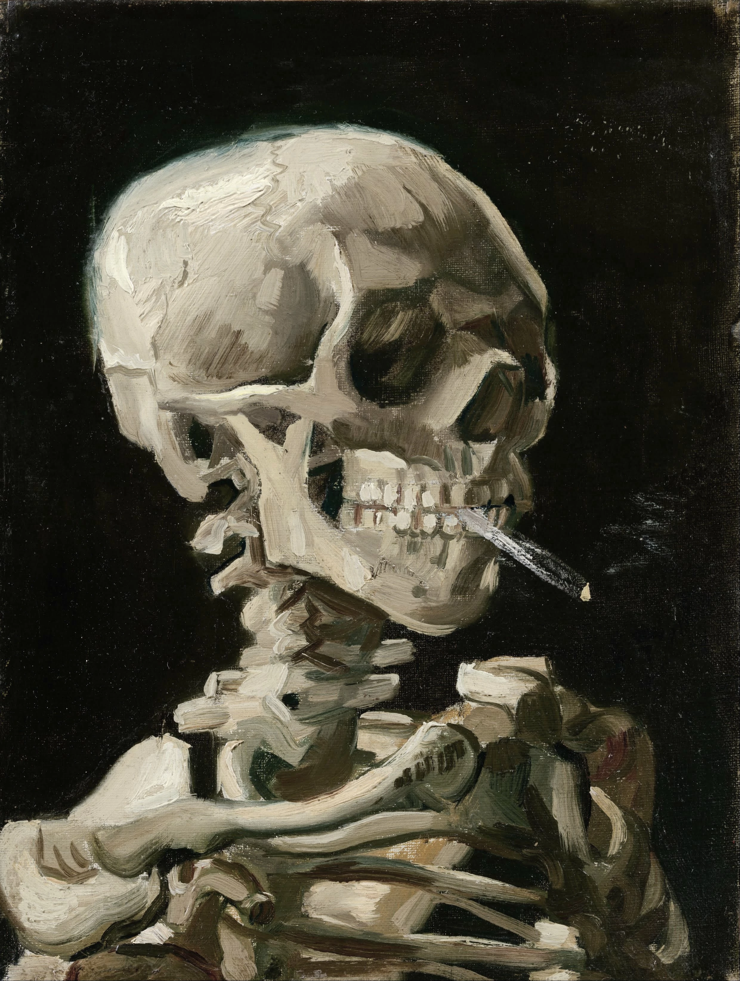 Head of a Skeleton with a Burning Cigarette, Vincent Van Gogh
