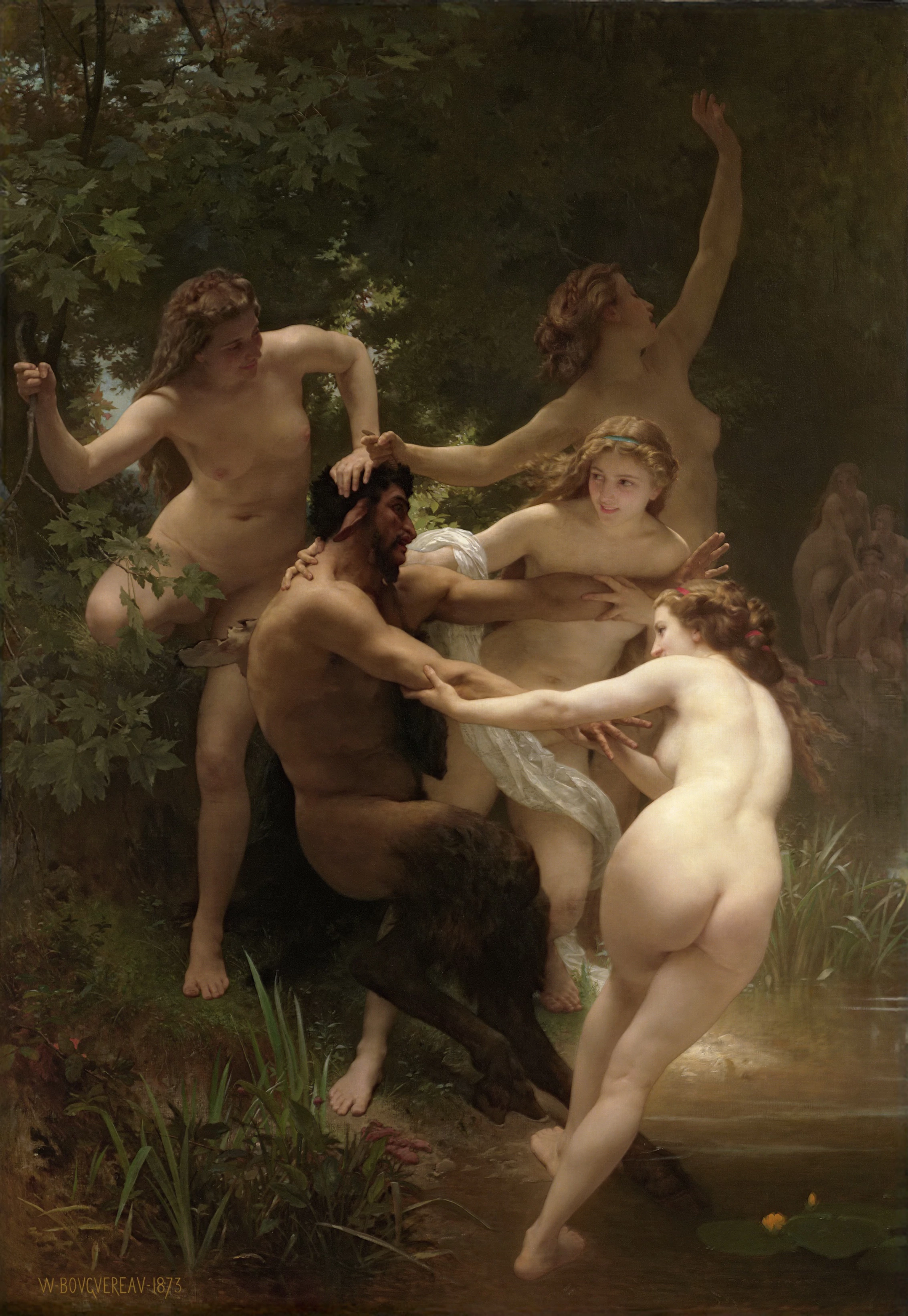 Nymphs and Satyr, William-Adolphe Bouguereau