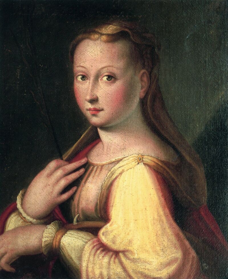 Self-portrait as Saint Catherine of Alexandria (Presumed) scale comparison