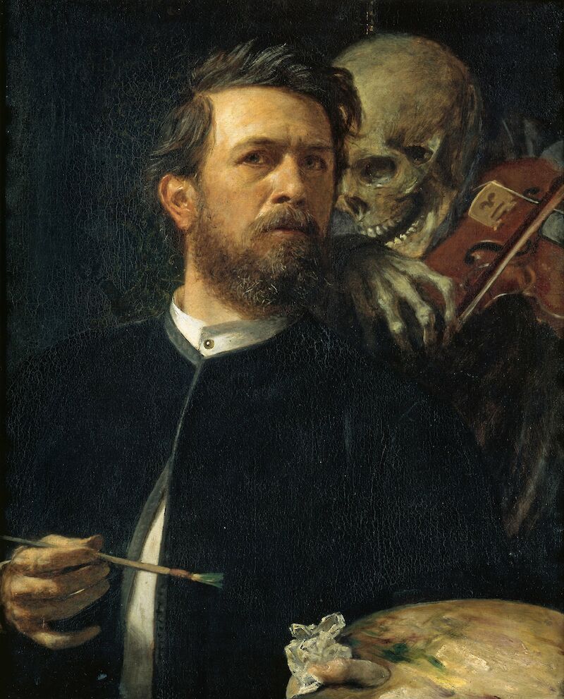 Self-portrait with fiddling Death, Arnold Böcklin
