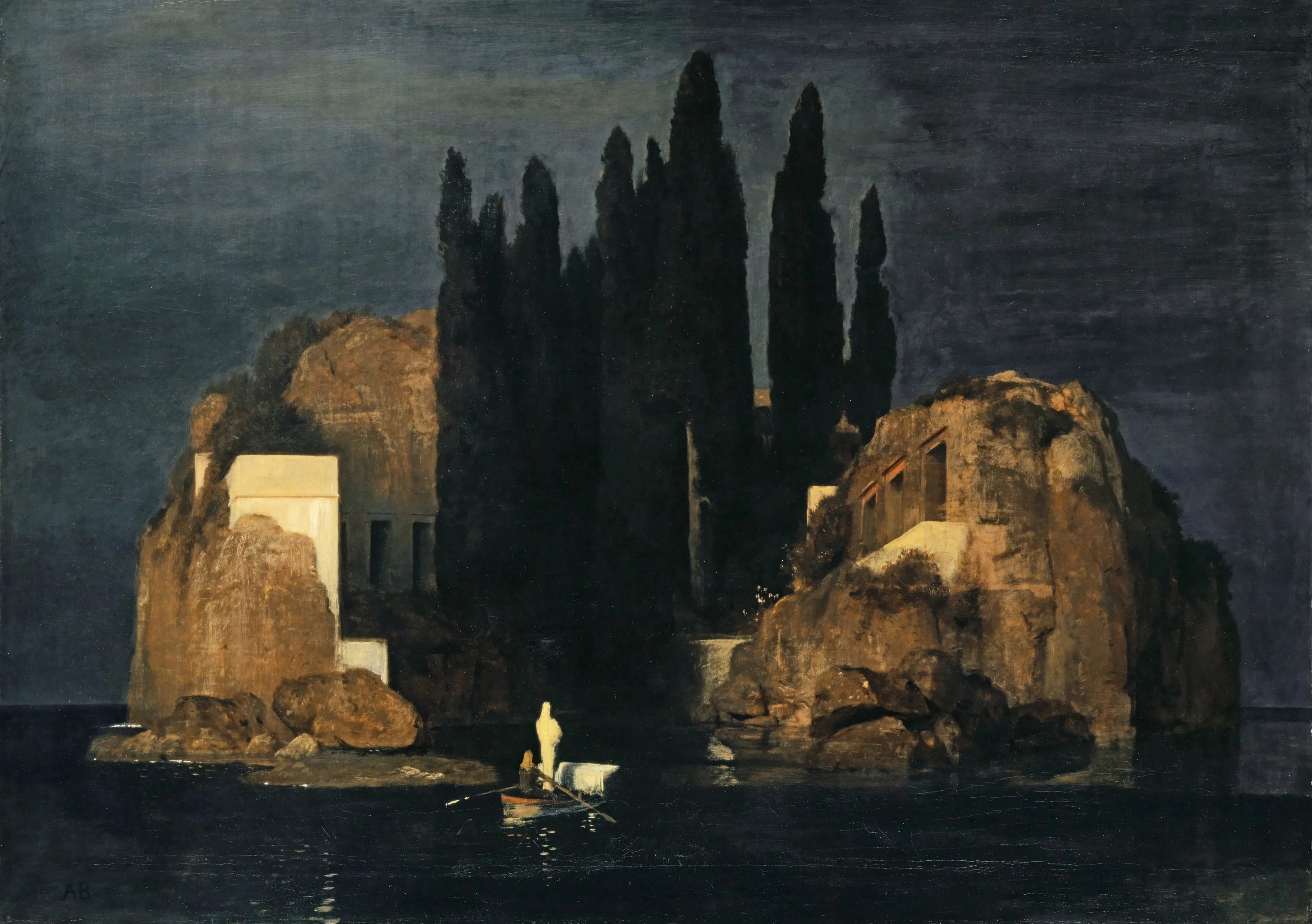 Isle of the Dead, 1st Version, Arnold Böcklin